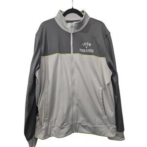 Under Armour Project Rock Iron Paradise XXL Gray Track Jacket Y2K Gorpcore